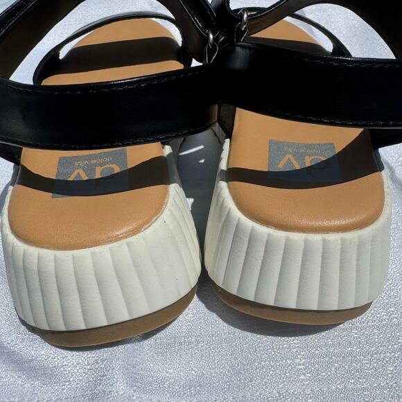 DV by Dolce Vita Finesse Sandals Black White Platform Strap Womens Size 8 Summer - Picture 5 of 8